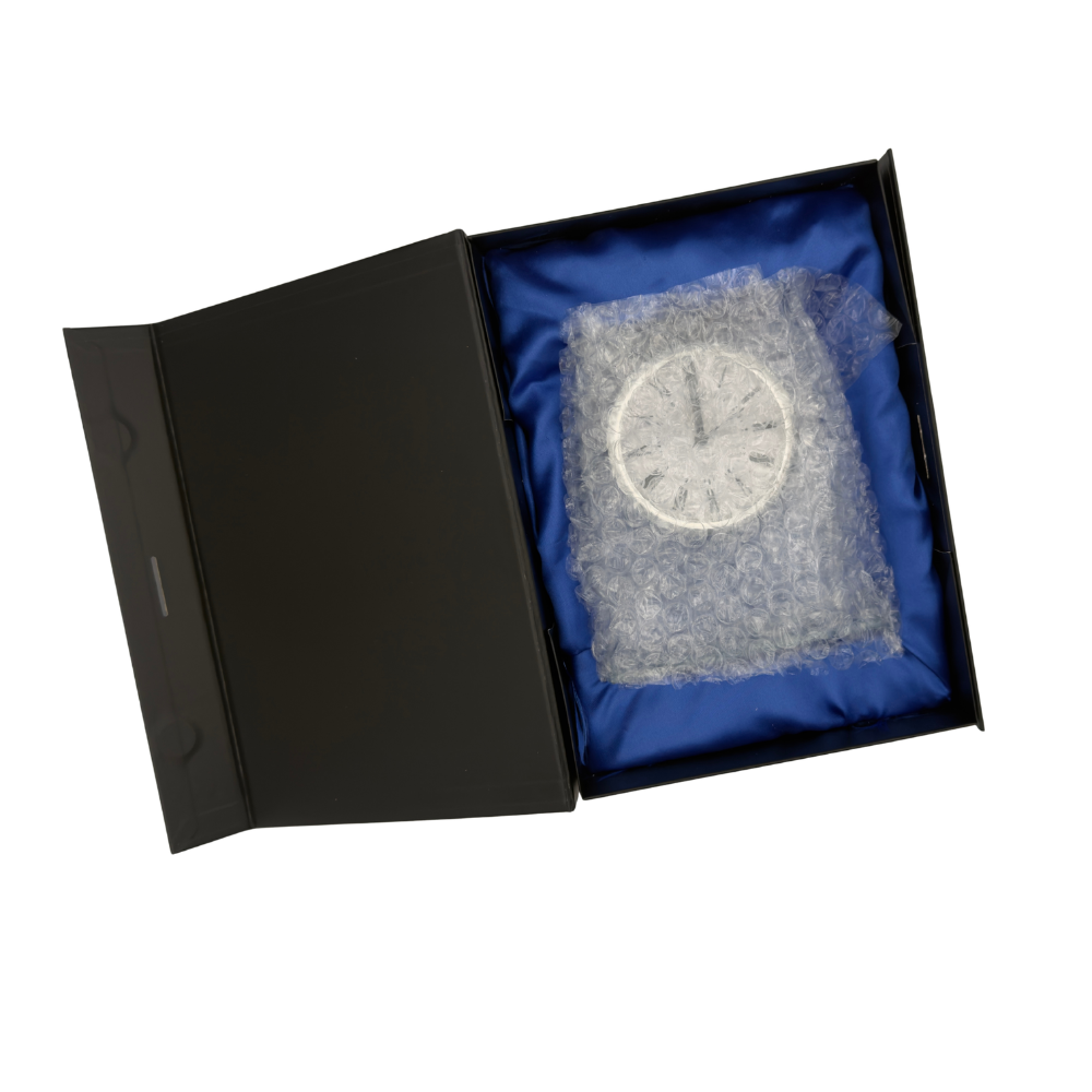 Reloj Escritorio Modelo Air Glass + Grabado Personalizado