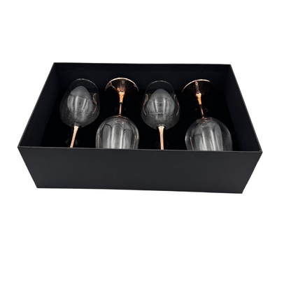 Set 4 Copas de Vino Cobre 450 ml + Grabado Personalizado