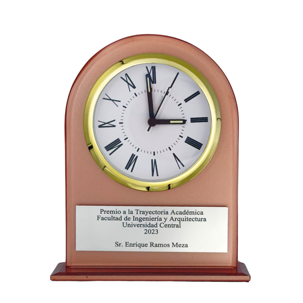 Reloj Escritorio Modelo Air Copper + Grabado Personalizado