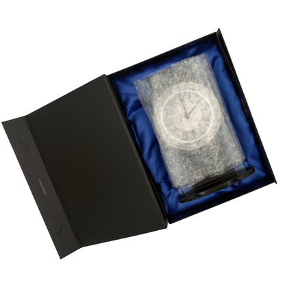 Reloj Escritorio Modelo Axis Black + Grabado Personalizado