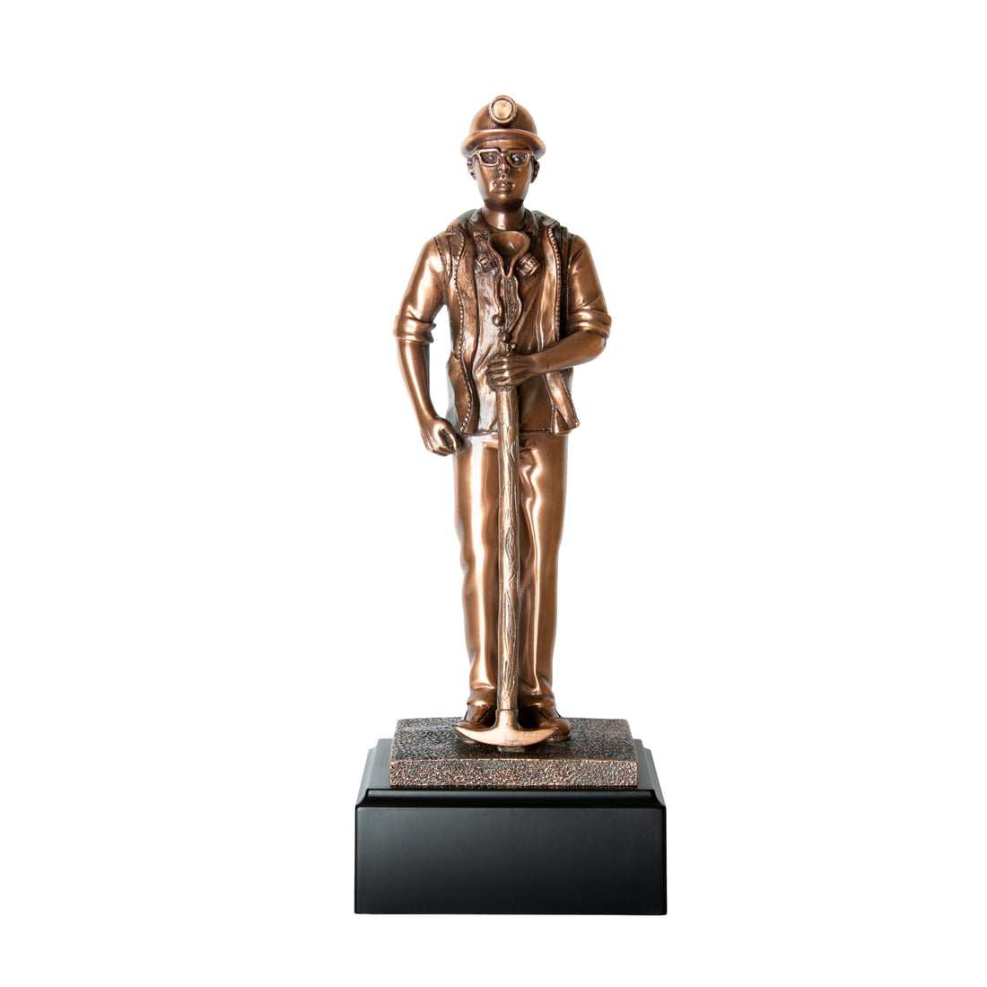 Figura Premiacion Minero Poliresina + Grabado Personalizable