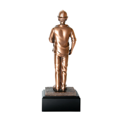 Figura Premiacion Minero Poliresina + Grabado Personalizable