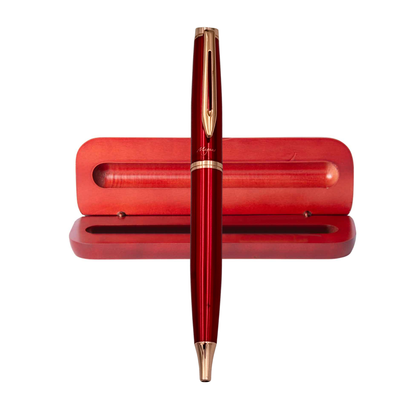 Boligrafo Magnus Modelo Luminous Red &amp; Copper + Caja de Madera + Grabado Personalizado