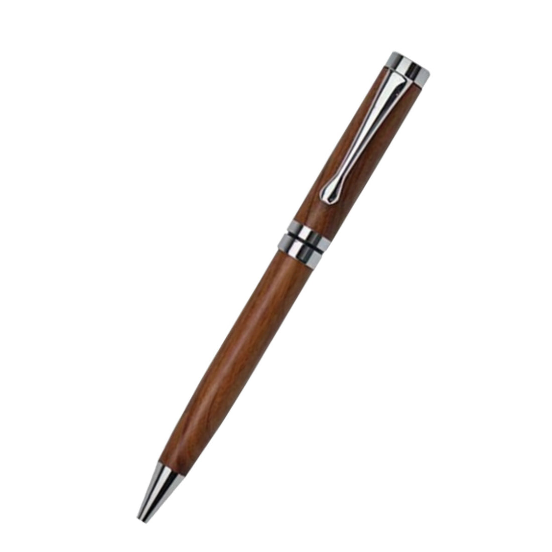 Boligrafo Bambu Modelo Silver Axis + Grabado Personalizado | CYBER DAY