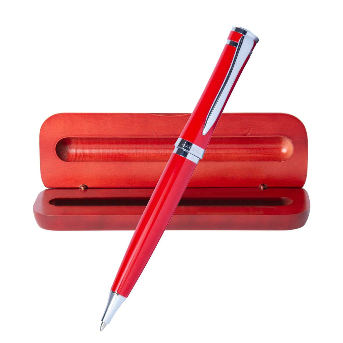 Boligrafo Modelo Prelude Red + Caja Madera + Grabado Personalizado