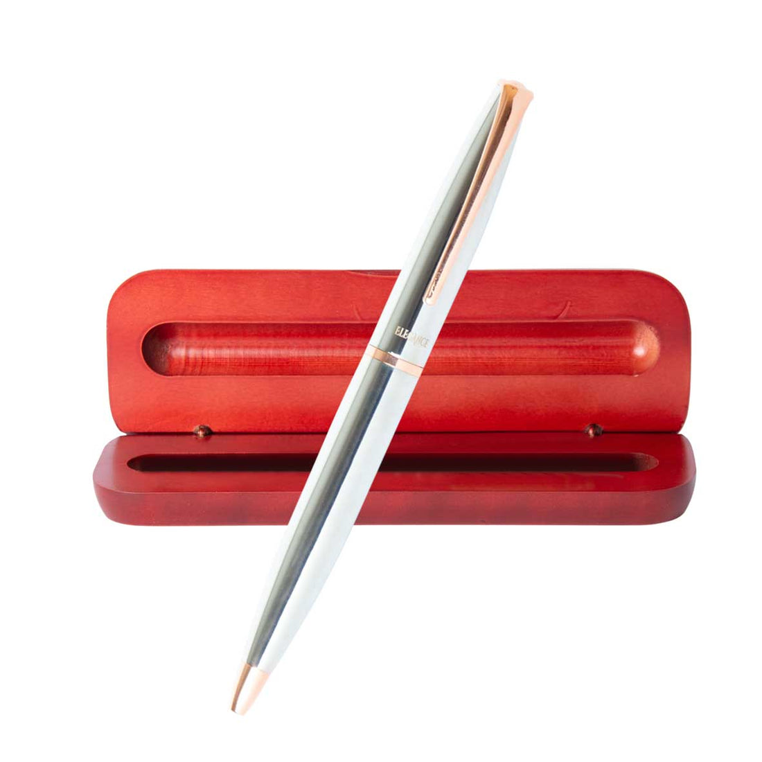 Bolígrafo Modelo Altima Rose Gold + Caja de Madera + Grabado Personalizado
