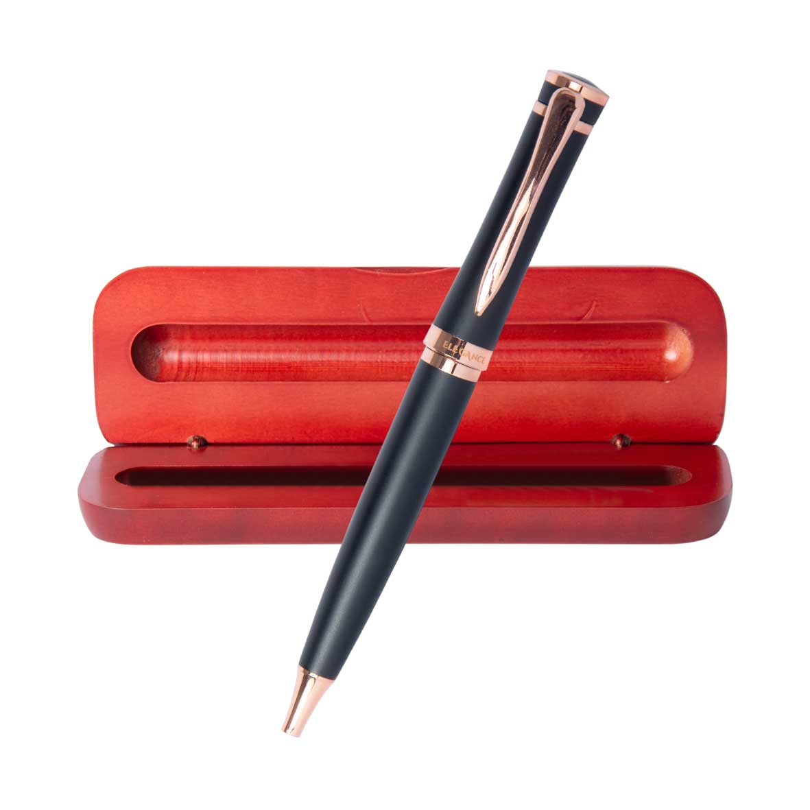 Bolígrafo Modelo Prelude Cobrizado + Caja Madera + Grabado Personalizado