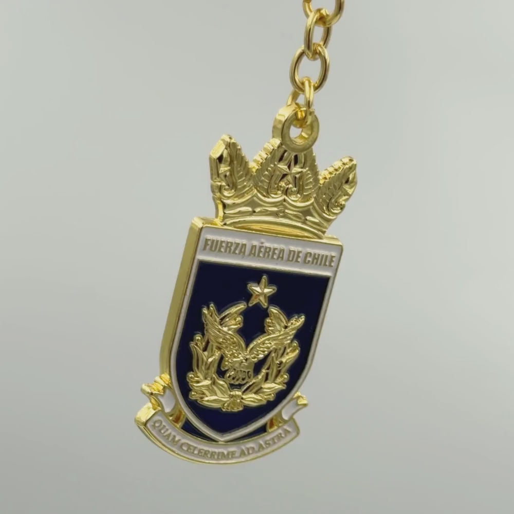 Llavero Emblema Fuerza Aérea de Chile (FACH) + Grabado Personalizado