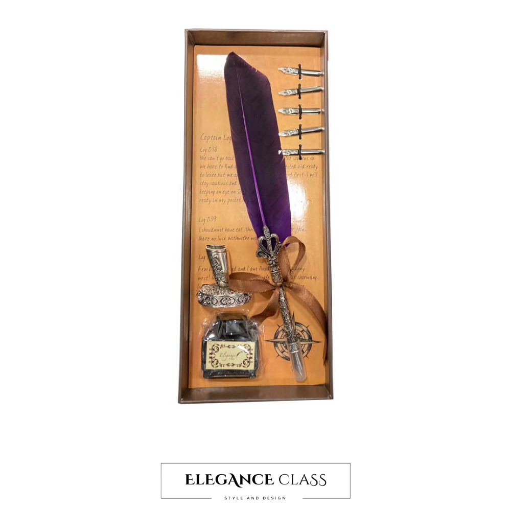Pluma Caligráfica Modelo Retro Violeta